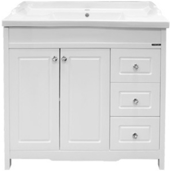 Тумба подвесная с раковиной Comforty Тбилиси 900x468x910 белый глянцевый (00003132630)