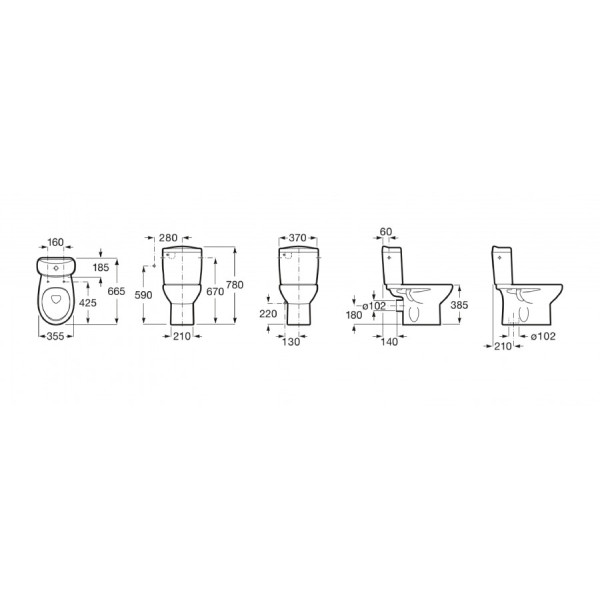 Бачок для унитаза Roca Victoria 37x18,5x39,5 белый (7.3413.9.Z00.0)