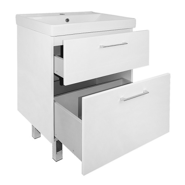 Тумба напольная Azario с раковиной Ника 60 Н с раковиной Tempo 60 (CS00091368)