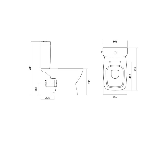 Унитаз напольный Santek Нео 648х350х785 (1WH302470)