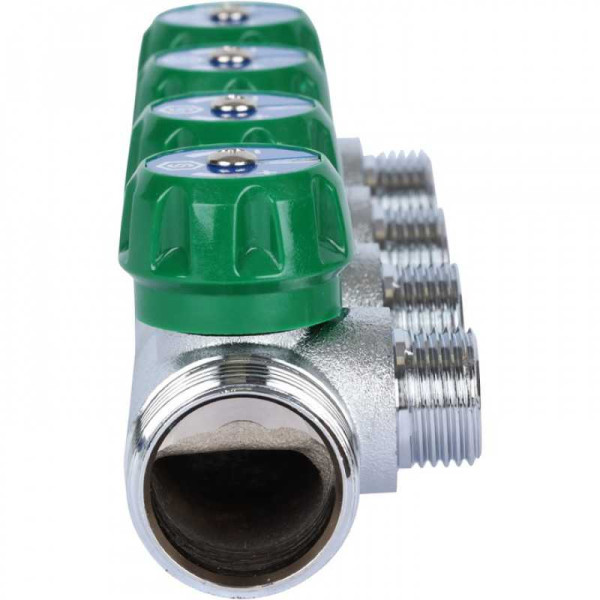 Коллектор 4 отвода регулируемый 1"x1/2"(16) Stout (хром) (SMB-6850-011204) Коллектор 4 отвода регулируемый 1"x1/2"(16) Stout (хром) (SMB-6850-011204)