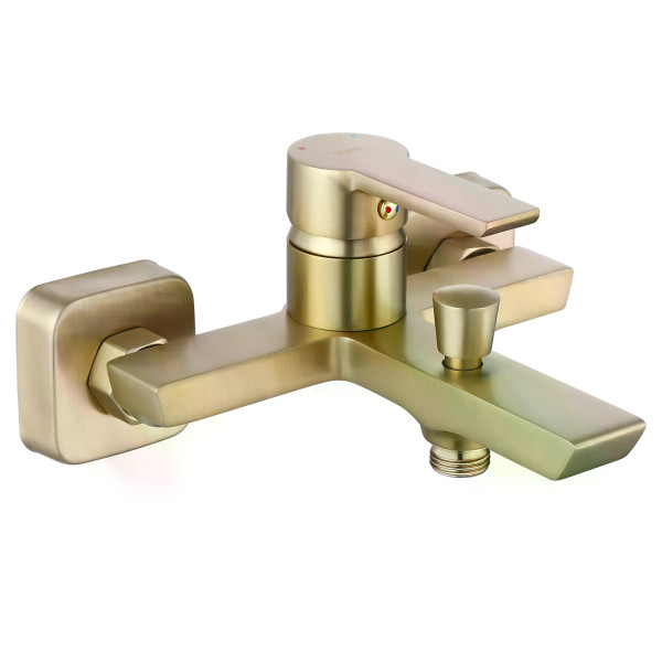 Смеситель для раковины Rea Argus с душевым комплектом золото матовое (REA-B6414) Смеситель для раковины Rea Argus с душевым комплектом золото матовое (REA-B6414)