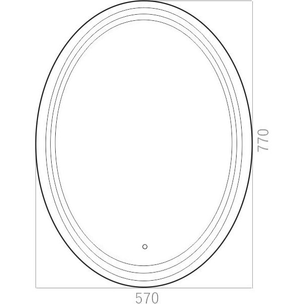 Зеркало Azario Vigo 570х770 c подсветкой и диммером, сенсорный выключатель (LED-00002522)