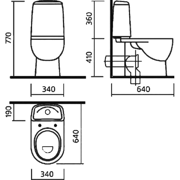 Унитаз-компакт Sanita Luxe Best Color Black с сиденьем микролифт