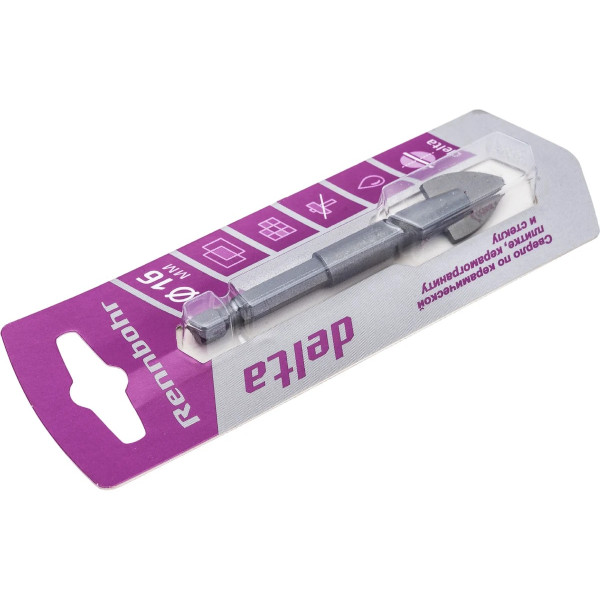 Сверло по стеклу и керамике Rennbohr Delta 16 мм. (2-х гранное) (676016)