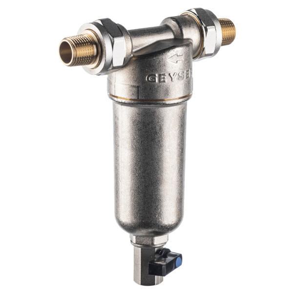 Фильтр самоочищающийся Гейзер-Бастион 121 1/2" (латунный корпус, со сгонами) (32668) Фильтр самоочищающийся Гейзер-Бастион 121 1/2" (латунный корпус, со сгонами) (32668)