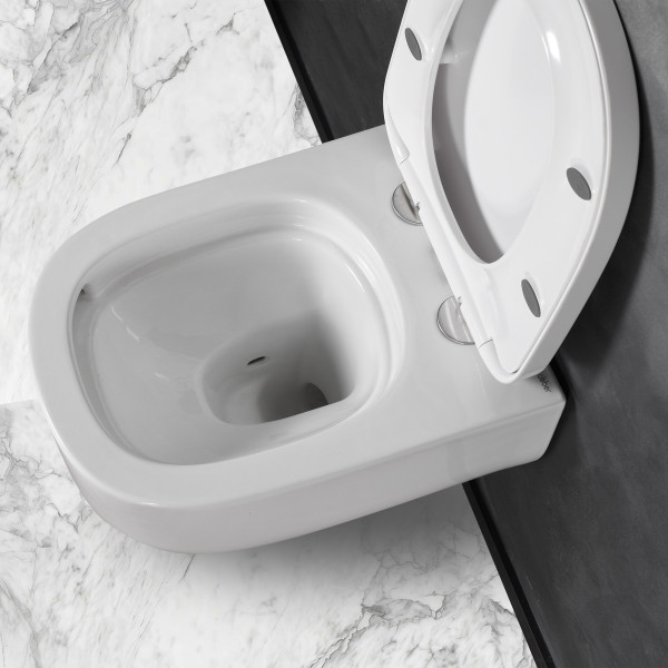 Унитаз подвесной Abber Bequem 390x520x350 белый (AC1218) Унитаз подвесной Abber Bequem 390x520x350 белый (AC1218)