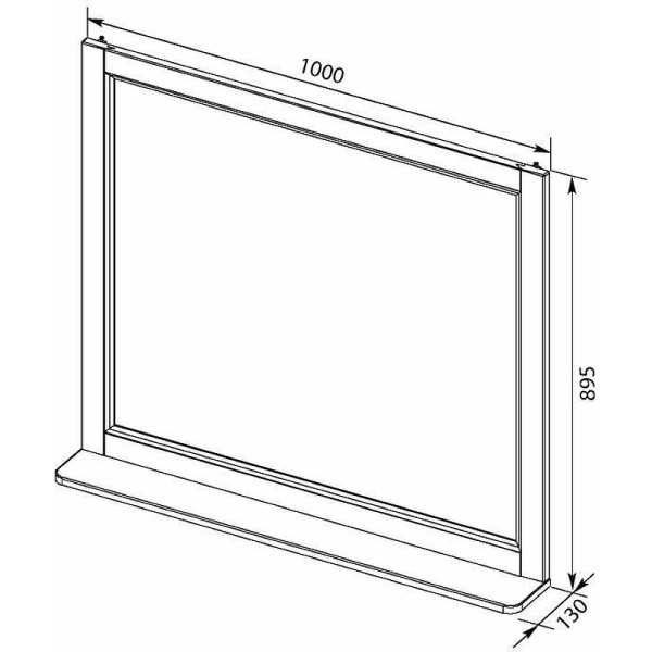 Зеркало Aquanet Бостон 100x89,5 белый (00209674) Зеркало Aquanet Бостон 100x89,5 белый (00209674)