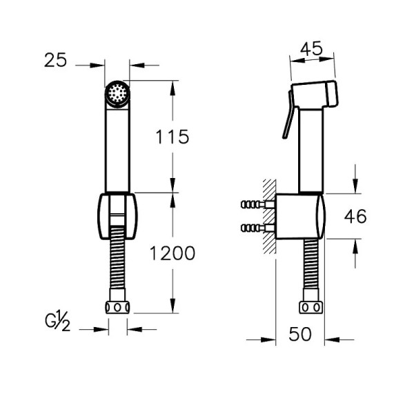 Лейка гигиеническая Vitra Complimentary хром (A4574734)
