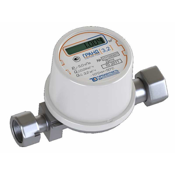 Счётчик газа Гранд 3,2 м3/час, 1/2" (белый) Счётчик газа Гранд 3,2 м3/час, 1/2" (белый)
