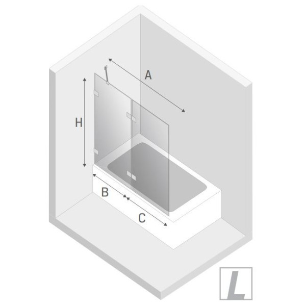 Душевая шторка на ванну NEW TRENDY Avexa 110 см L (EXK-1984) Душевая шторка на ванну NEW TRENDY Avexa 110 см L (EXK-1984)
