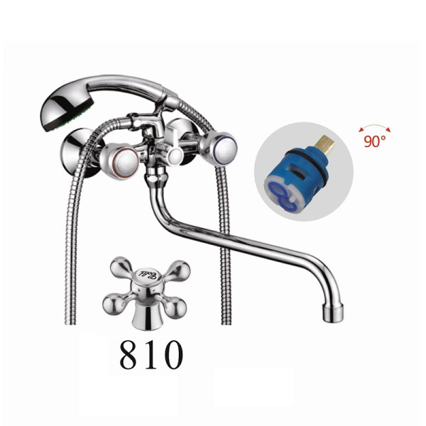 Смеситель для ванны и душа Dlin хром (D146810)