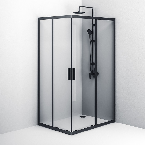 Душевой уголок AM.PM Gem S 90x120x200 стекло прозрачное, профиль черный матовый (W93G-404-120290-BT)