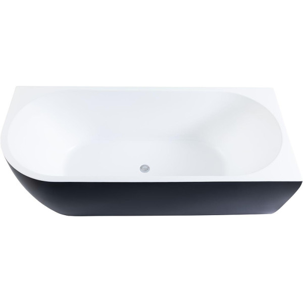 Ванна акриловая Aquanet Family Elegant B 180х80 белый/черный матовый Black matte слив-перелив (293078)