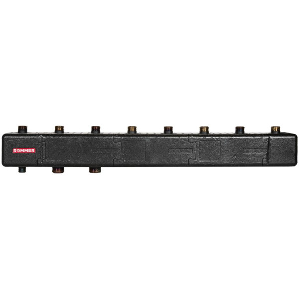 Коллектор распределительный Rommer 1"*1 1/4" на 4 контура (сталь, до 80 кВт) в теплоизоляции (RDG-1016-004004) Коллектор распределительный Rommer 1"*1 1/4" на 4 контура (сталь, до 80 кВт) в теплоизоляции (RDG-1016-004004)