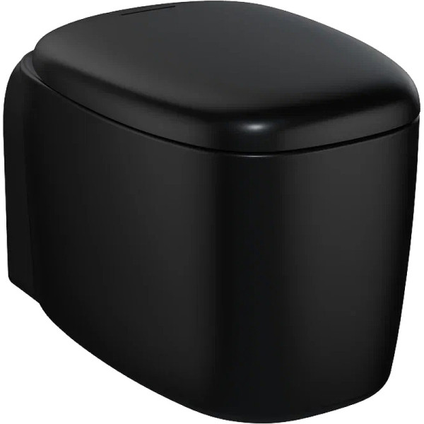 Унитаз подвесной Vitra Plural Rim-Ex безободковый, матовый черный (7830B483-0075) Унитаз подвесной Vitra Plural Rim-Ex безободковый, матовый черный (7830B483-0075)