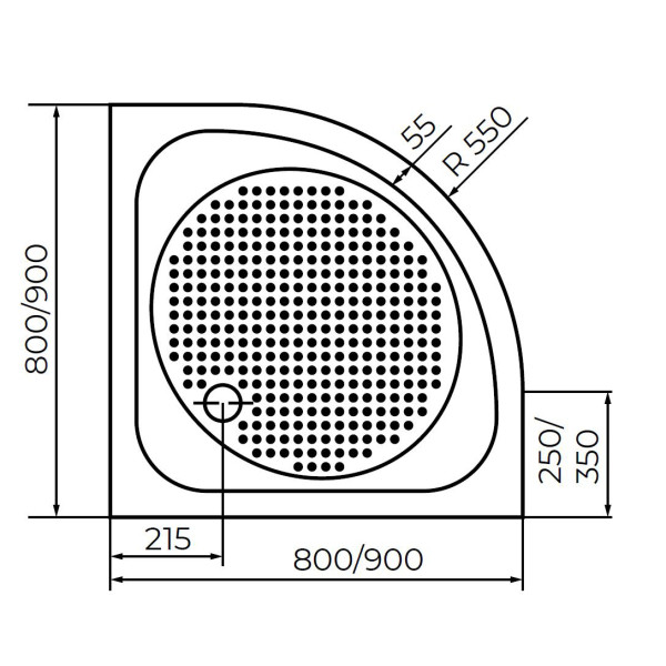 Душевой поддон RGW LUX/TN-P 90x90 белый (16180499-41)