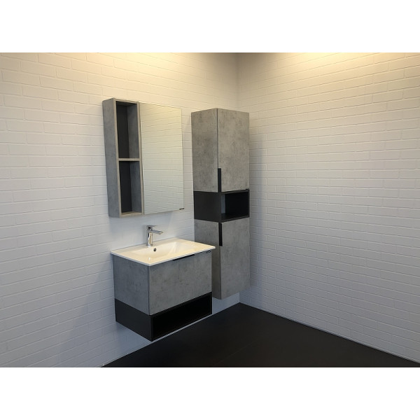 Тумба подвесная с раковиной Comforty Франкфурт 600x460x560 дуб светлый (00-00004332)