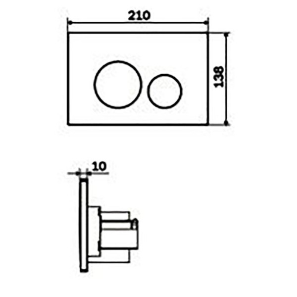 Клавиша смывная AM.PM белая (I049001)