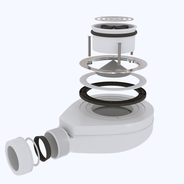 Сифон для душевого поддона RGW S-016-1 серый (502411161-02)