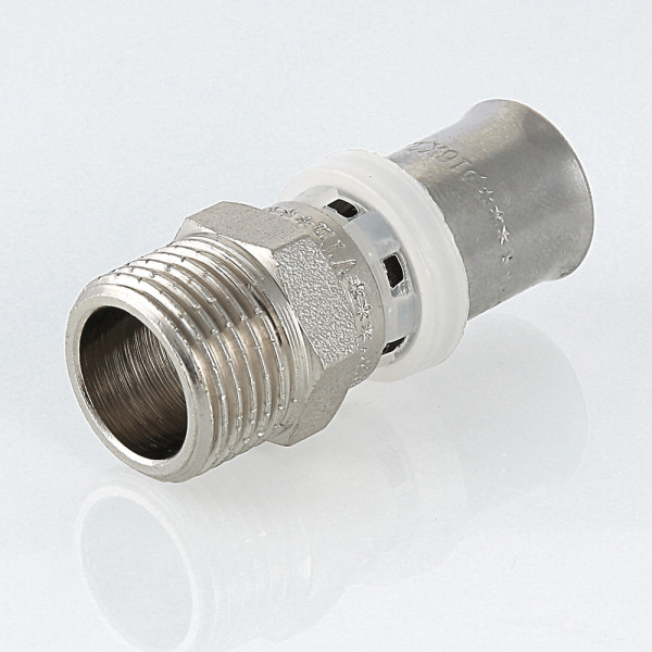 Соединение прямое 20*3/4"Н Valtec (пресс, никель) (VTm.201.N.002005) Соединение прямое 20*3/4"Н Valtec (пресс, никель) (VTm.201.N.002005)