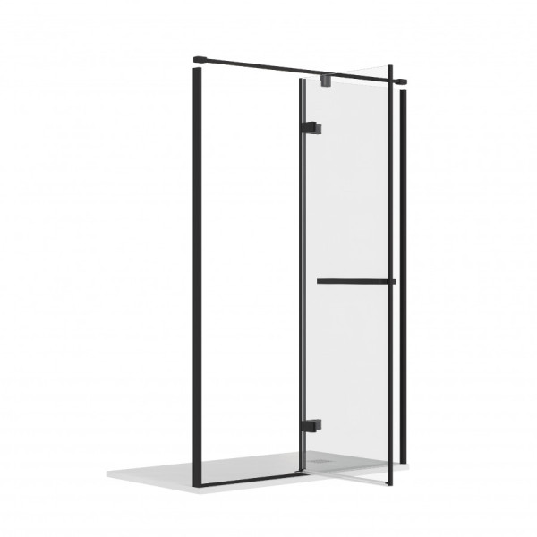 Душевая дверь Roca Akropolis 140x200  R стекло прозрачное, профиль черный матовый (Z.RU93.0.780.0)