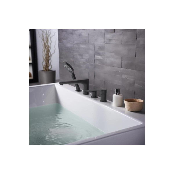 Смеситель на борт ванны Aquatek Бетта черный матовый (AQ1148MB)