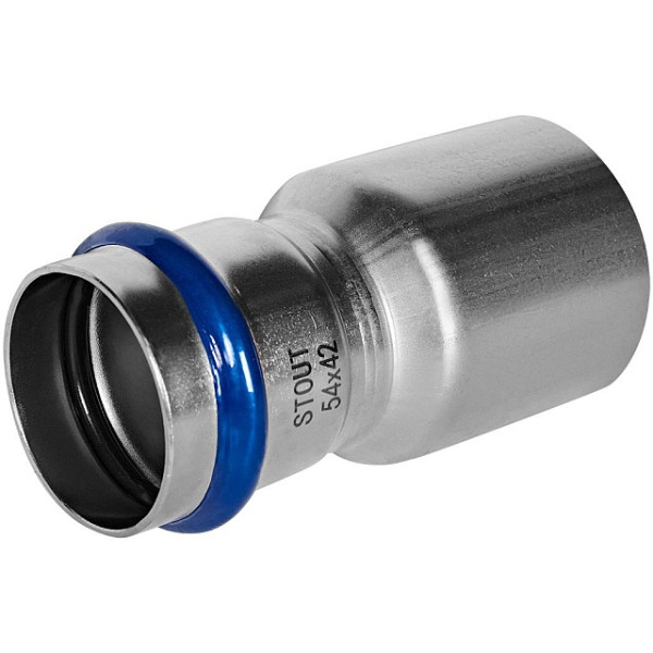 Муфта 54х42 однораструбная Stout SSS-2020 НПр-ВПр (нерж.ст., пресс) SSS-2020-005442