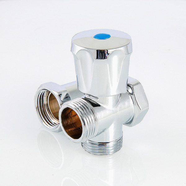 Кран вентильный 3/4"х3/4"х3/4" ВН проходной с удлинителем Valtec (хром) VT.230.N.05