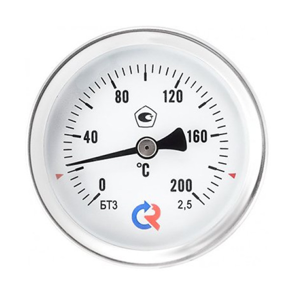 Термометр биметаллический Росма 1/2" БТ-31.211 0-120С, d-63 мм., шток 46 мм. аксиальный (2409) Термометр биметаллический Росма 1/2" БТ-31.211 0-120С, d-63 мм., шток 46 мм. аксиальный (2409)