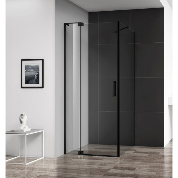 Душевой уголок Cezares Slider 80x100x195 стекло прозрачное, профиль черный (SLIDER-AH-1-100-80/90-C-NERO) Душевой уголок Cezares Slider 80x100x195 стекло прозрачное, профиль черный (SLIDER-AH-1-100-80/90-C-NERO)