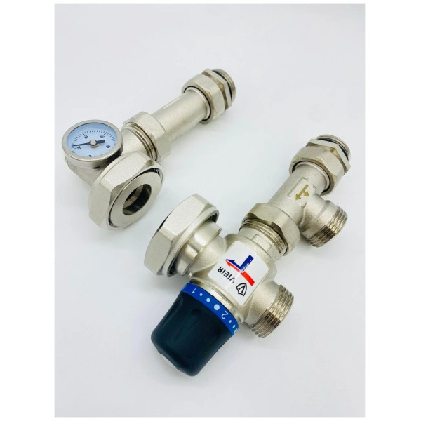 Насосно-смесительный узел Vieir 1” (130/180 мм., без насоса, с термосмес кл. 20-43°С) (VR204-A)