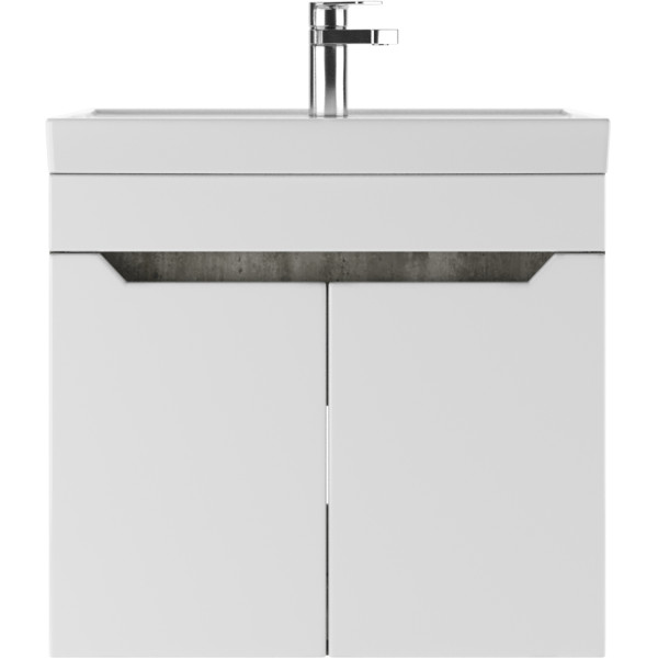 Тумба под умывальник Енисей 60 Мечта без ящика подвесная Бетон Айсберг Домино (DM2335T)