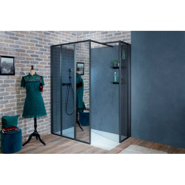 Душевое ограждение Jacob Delafon Nouvelle 37x200 стекло зеркальное, профиль черный (E94WS30-MZ) Душевое ограждение Jacob Delafon Nouvelle 37x200 стекло зеркальное, профиль черный (E94WS30-MZ)