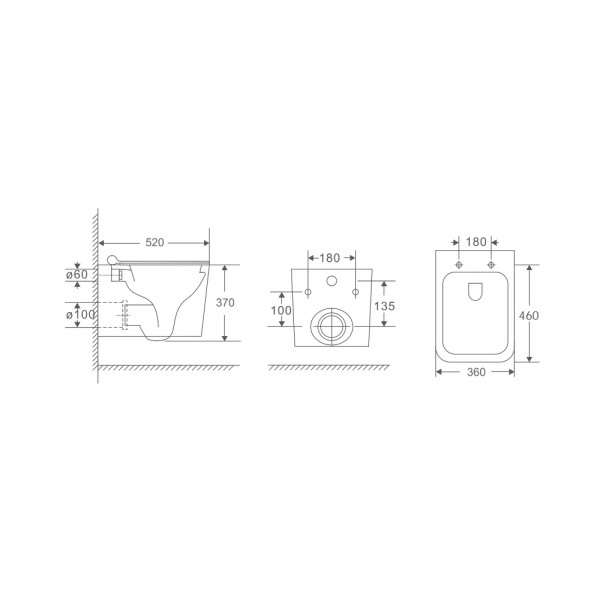 Унитаз подвесной Berges Sigma Rimless 52 см сиденье дюропласт, микролифт, быстросьем (082254)