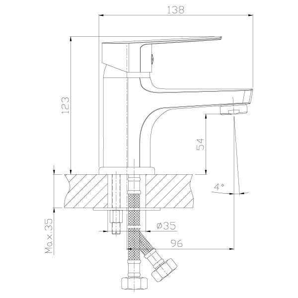 Смеситель для раковины Rossinka S35-11 (S35-11) Смеситель для раковины Rossinka S35-11 (S35-11)