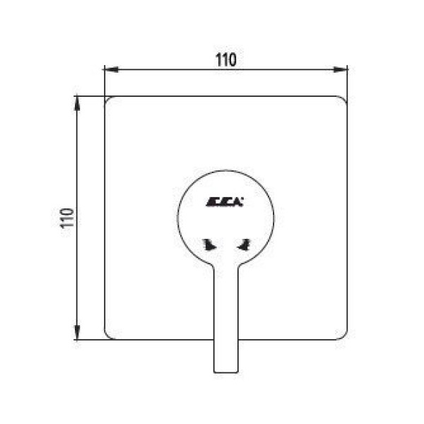 Смеситель для душа E.C.A. Mina внешняя часть хром (102167104HEX-K) Смеситель для душа E.C.A. Mina внешняя часть хром (102167104HEX-K)