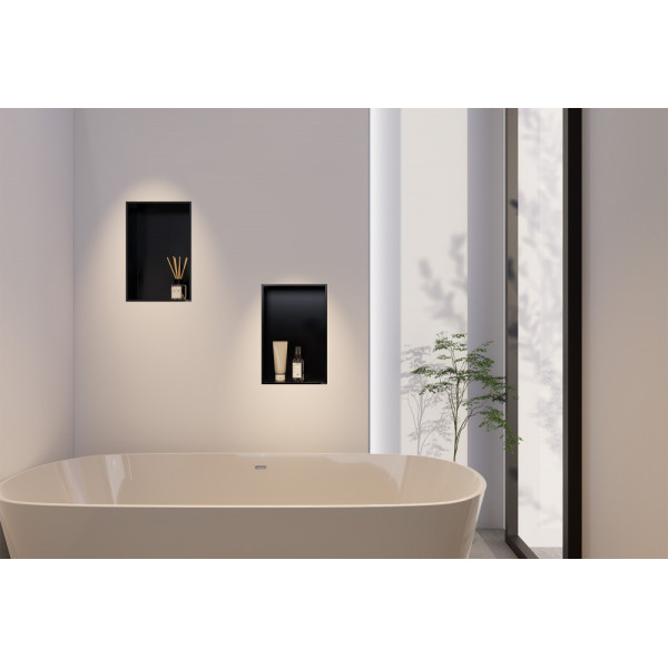 Ниша настенная скрытая Abber Nischen 30x12x46 черная матовая (AN3001MB)