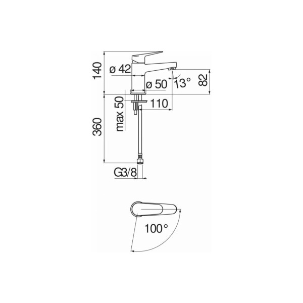 Смеситель для раковины Nobili (BSE101118/3CR)