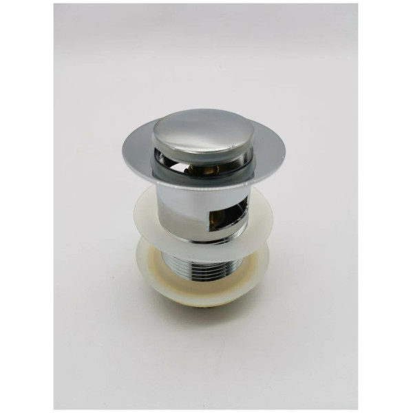 Донный клапан для раковины Vieir 1 1/4" (32 мм.), 37,2 мм. с переливом (латунь, хром) (VER22B)