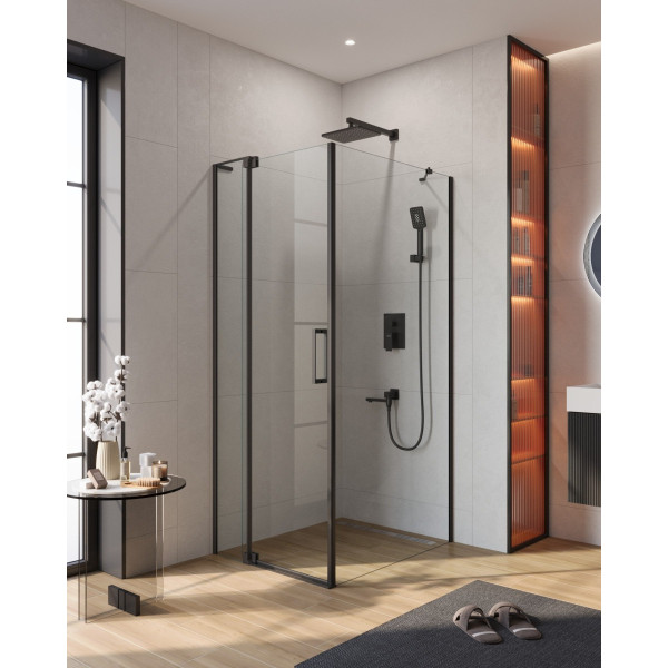 Душевой уголок Cezares Slider 70x100x195 стекло прозрачное, профиль черный (SLIDER-AH-1-100-70/80-C-NERO) Душевой уголок Cezares Slider 70x100x195 стекло прозрачное, профиль черный (SLIDER-AH-1-100-70/80-C-NERO)