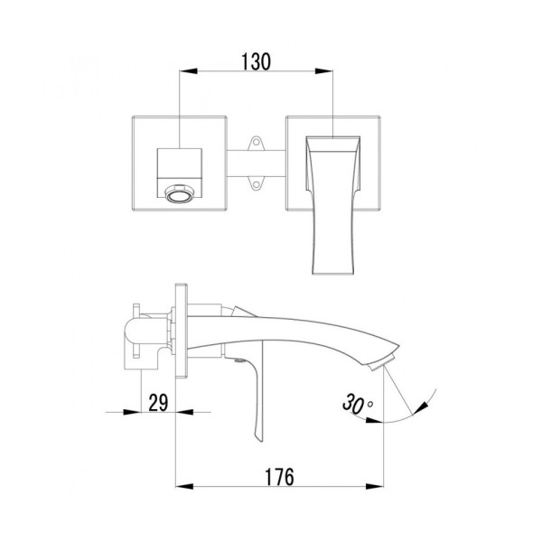 Смеситель для раковины Lemark Unit с внутренней частью (LM4526С)