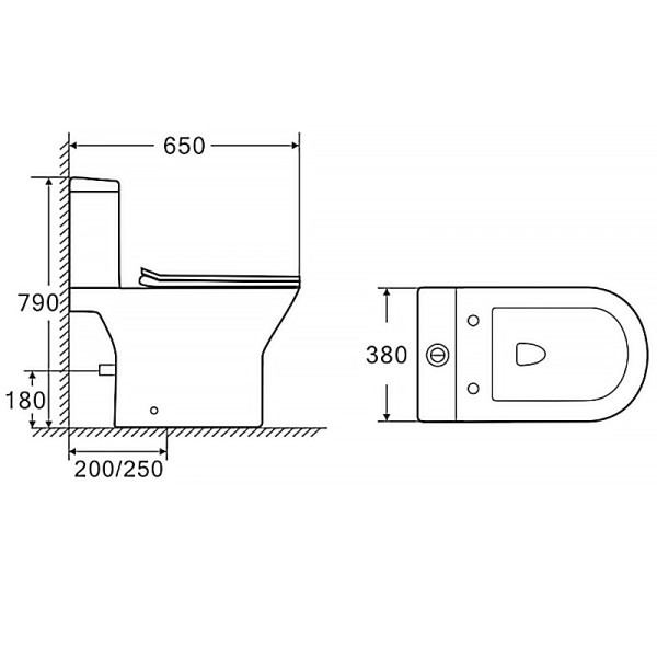 Унитаз напольный Mons безободковый с бачком и сиденьем микролифт (AZ-76004)