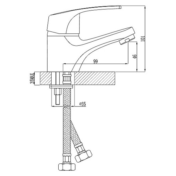Смеситель для раковины Rossinka D40-11 (D40-11)