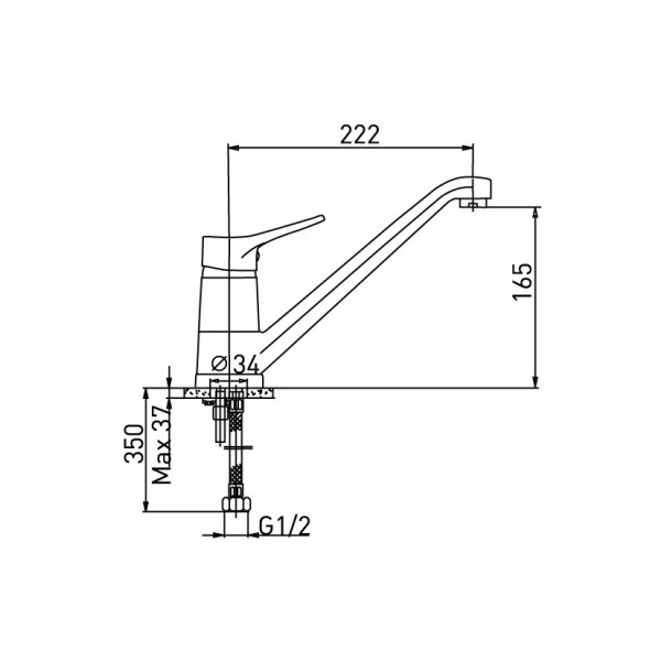 Смеситель для кухни Osgard Denton хром (20074)