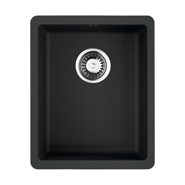 Мойка для кухни врезная Omoikiri Kata 34-U-BL 340х420 черный (4993382)