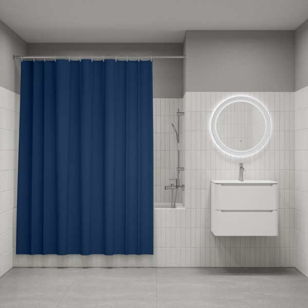 Шторка для ванн текстильная Iddis Base 180x200 серая (BS04P18i11)