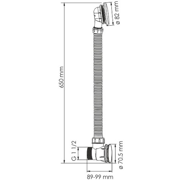 Слив-перелив WasserKRAFT черный (A159)