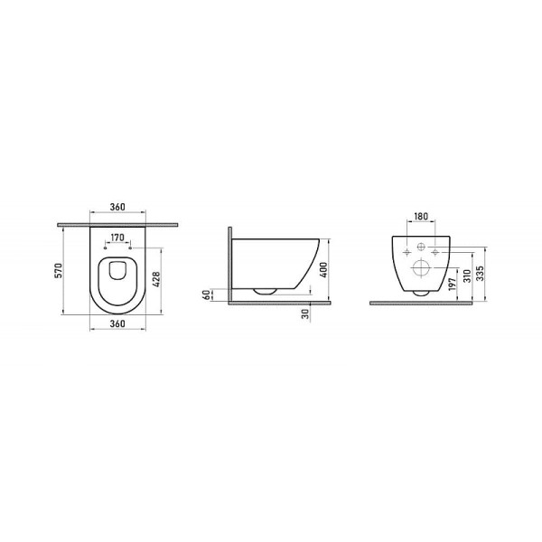 Комплект Berges: инсталляция NOVUM, кнопка L3, унитаз MASCON Rimless, сидение дюропласт Toma Slim SO (043216)