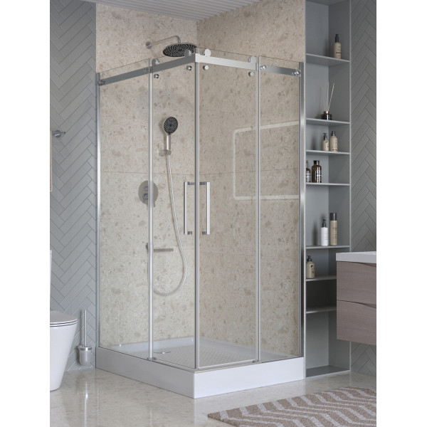 Душевой уголок BelBagno Marino 120x90x195 стекло прозрачное, профиль хром глянцевый (MARINO-2-AH-2-120/90-C-CR)